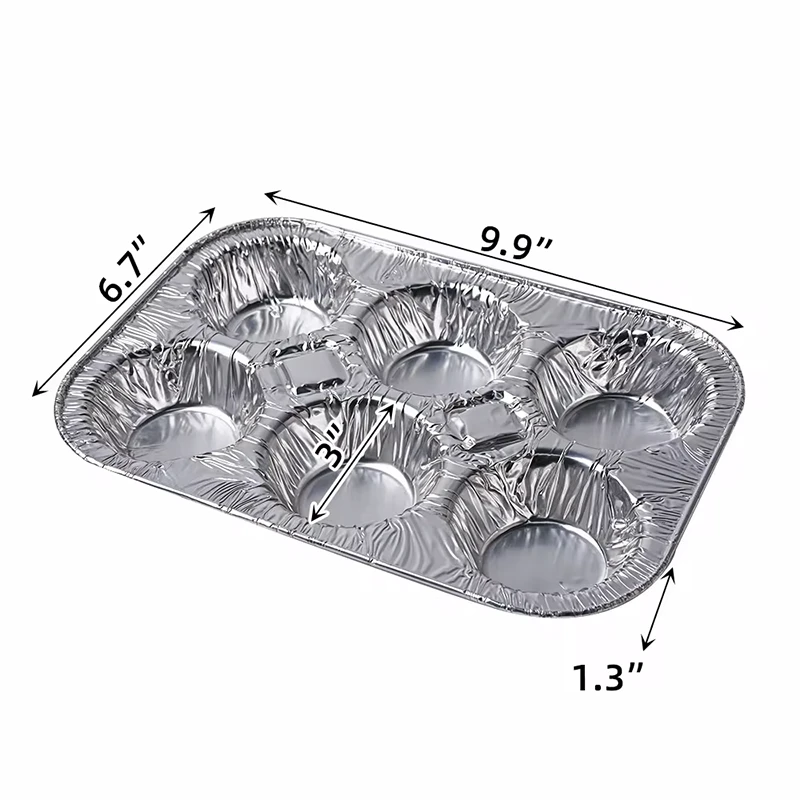 6 Compartments Aluminum Foil Egg Tarts Cup Plat Details