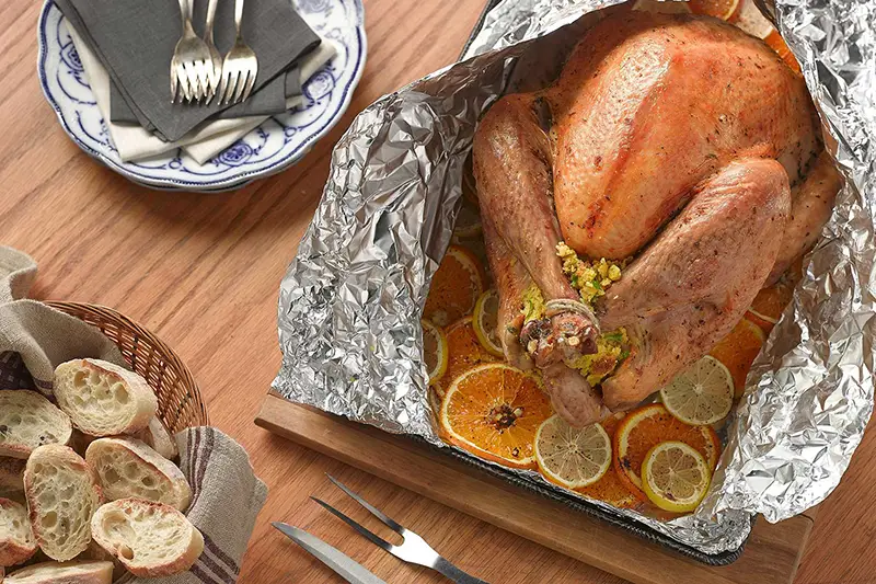tent turkey with foil cover food