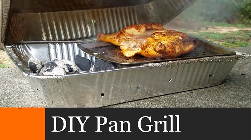 how to make a disposable charcoal grill