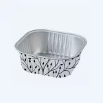 square smooth wall foil container with pattern