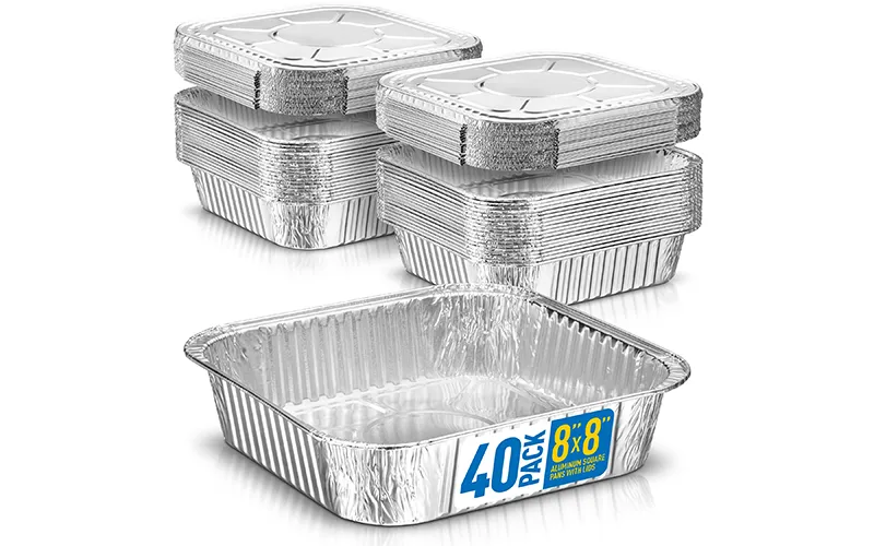 8x8 foil pan with lid