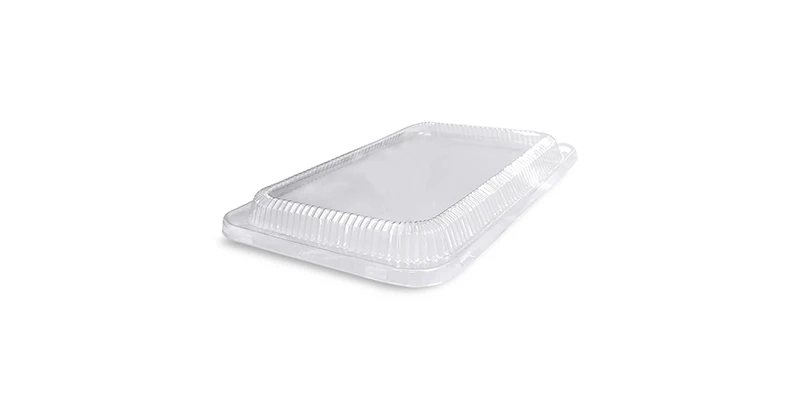 Foil container with plastic lid