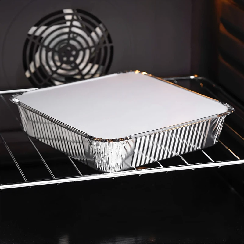 Microwave Foil Container With Cardboard Lid