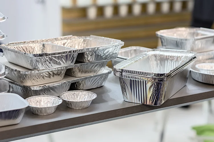 aluminum food container shape and size