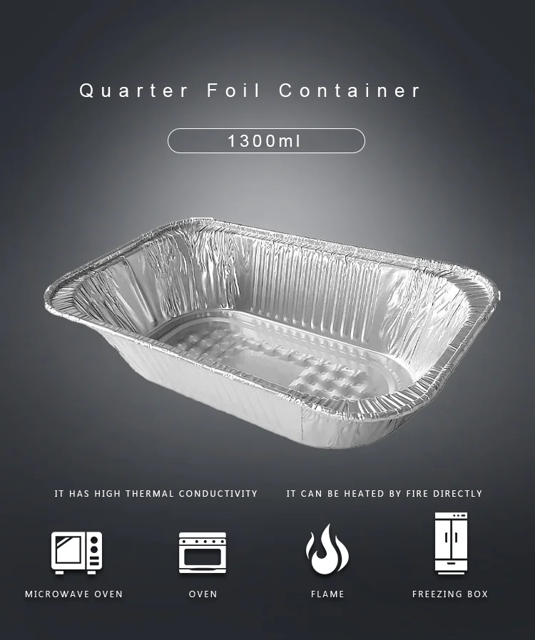 quarter foil food container features