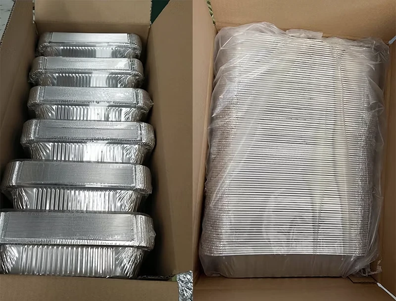 tin foil serving trays packaging and details