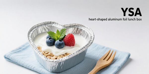 YSA heart-shaped aluminum foil lunch box